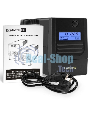 Источник бесперебойного питания ExeGate Smart LB-850.LCD.AVR.4C13 / 850 ВА / 510 Вт / 4 x IEC 320 C13