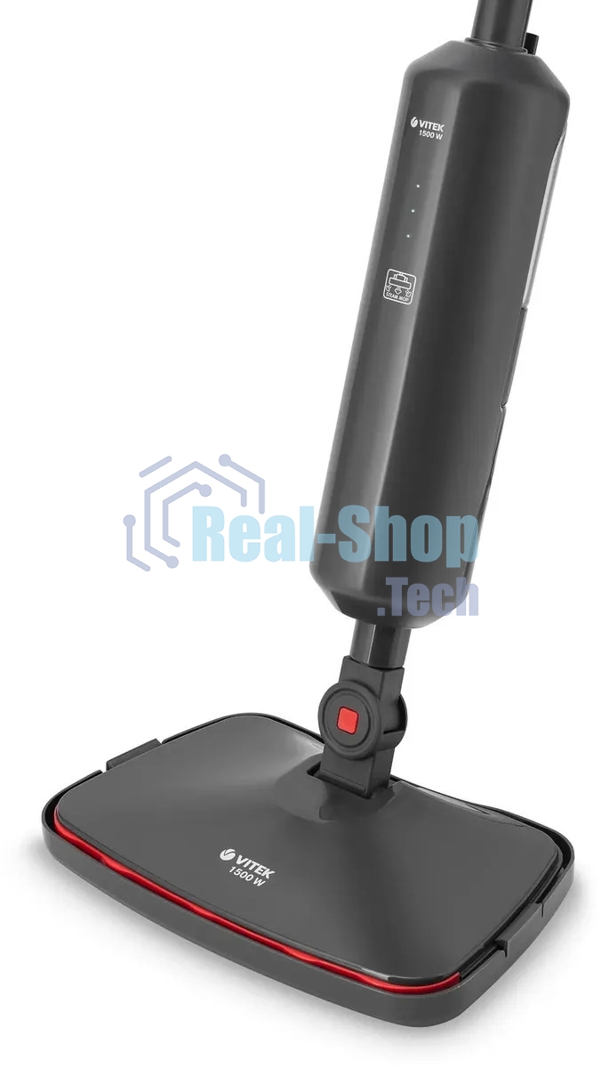 Паровая швабра Vitek VT-8188 красный/черный, напольный, 1500 Вт, 23 г/мин, 420 мл