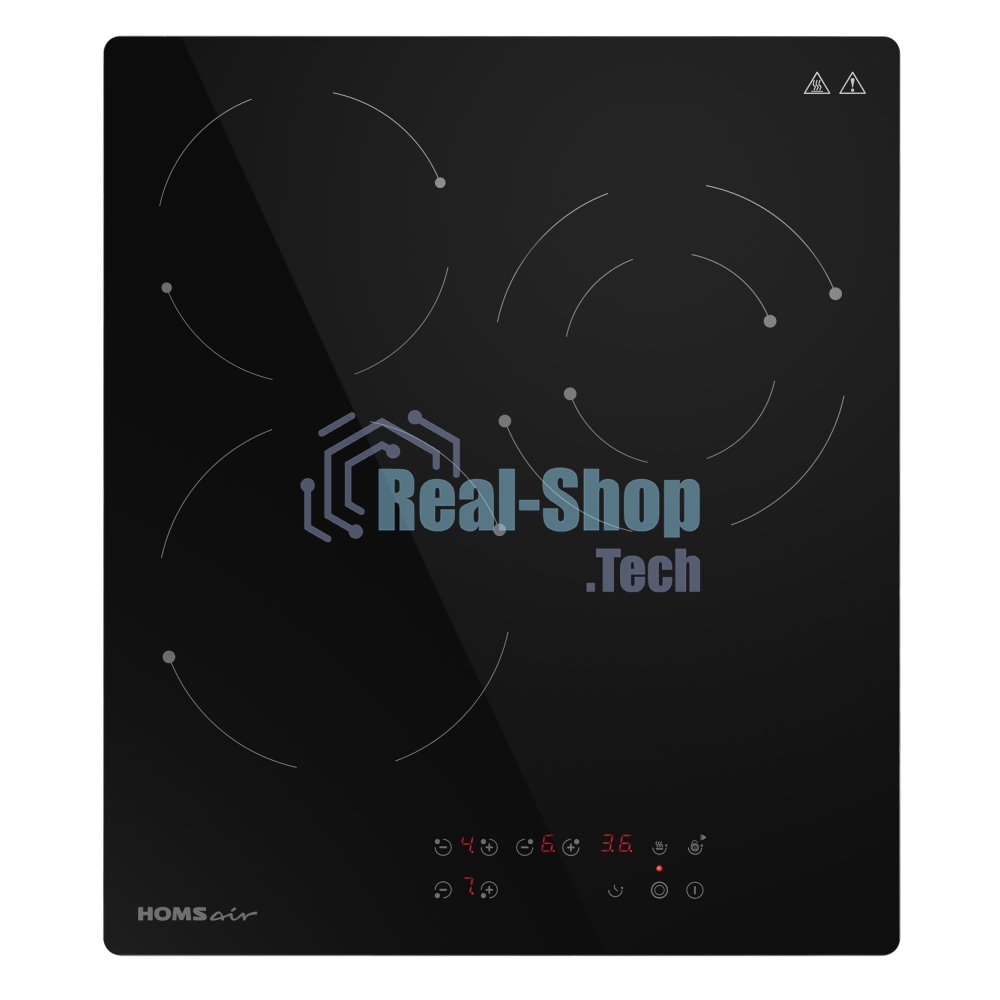 Электрическая варочная панель HOMSair HVC43DBK Hi-Light, независимая, черный