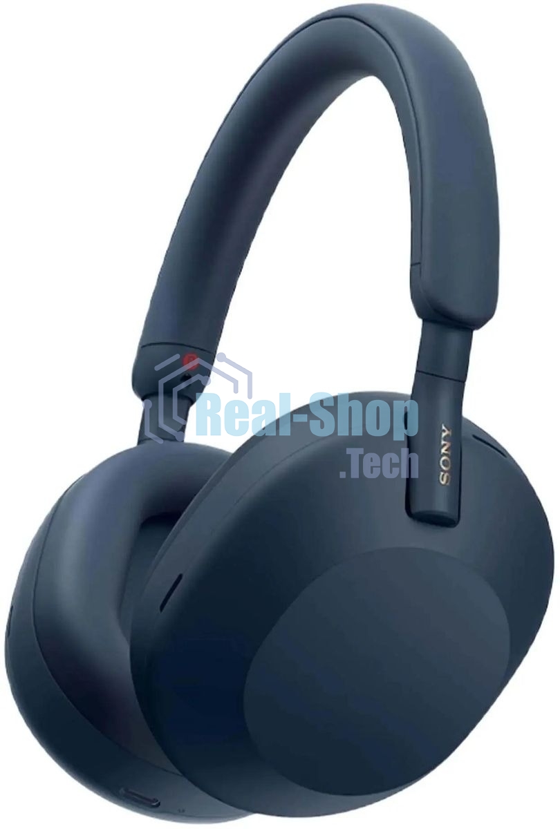 Наушники мониторные Sony WH-1000XM5, 1.2м, Buetooth, синий