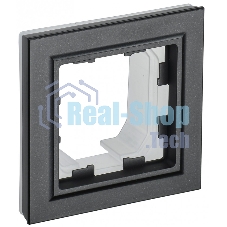 Рамка 1-местная IEK BRITE РУ-1-БрЧ-44 IP44 черный