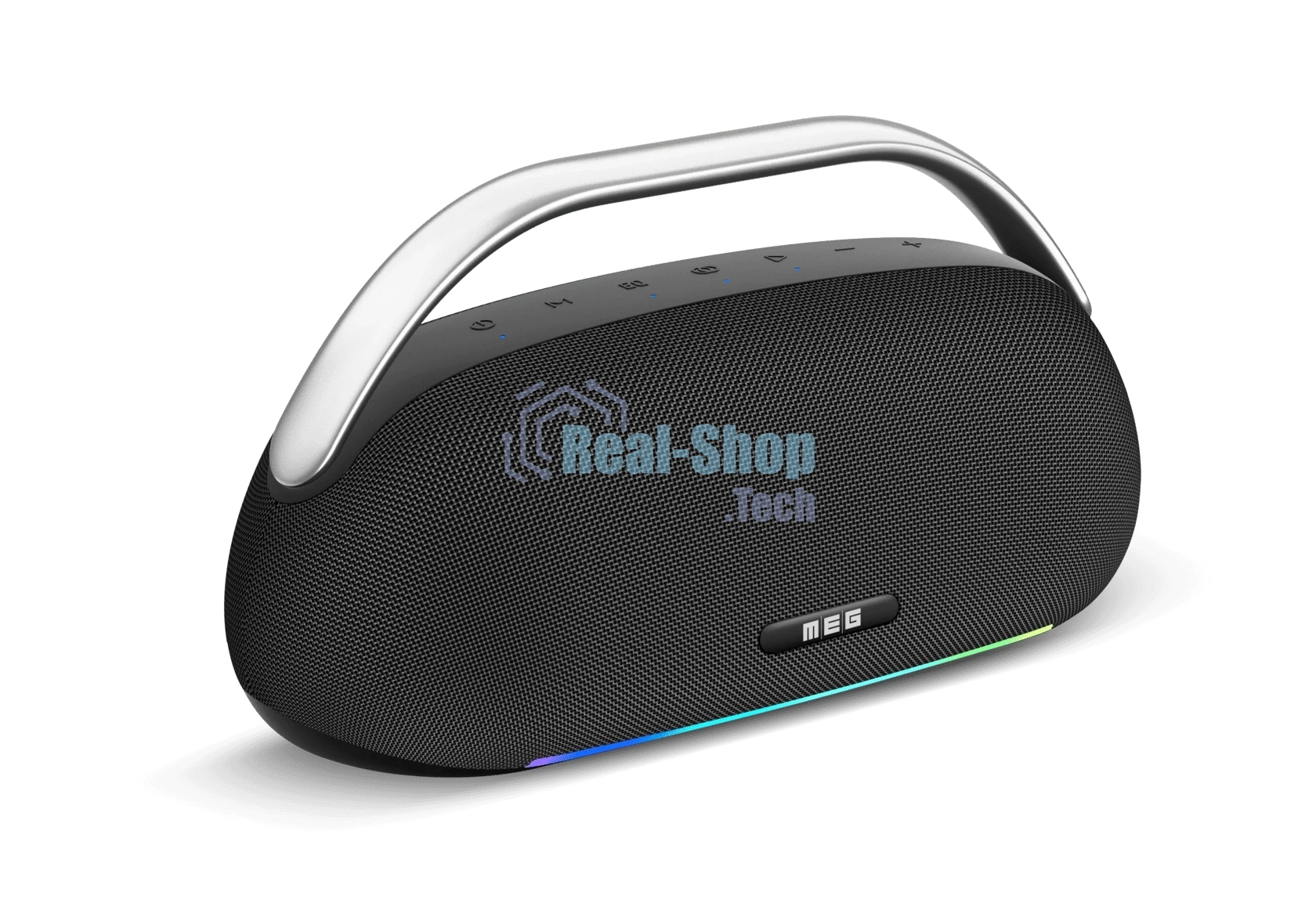Портативная колонка MEG SSA062BL, 60Вт, Bluetooth 5.3, караоке, сабвуфер, время работы 16ч, черная
