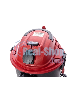 Пылесос строительный RedVerg RD-VC1200S-20P черный, 1200 Вт, уборка сухая/сбор воды, пылесборник бак/мешок, 20 л