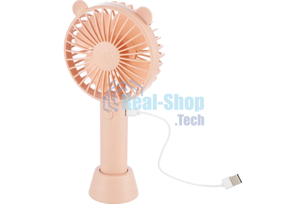 Вентилятор Energy EN-0610 USB розовый, настольный, 4 Вт, 3 скорости, 10.5 см, аккумуляторный