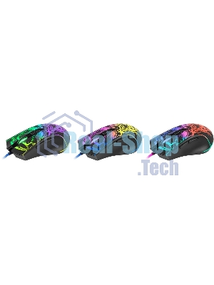Мышь проводная Defender Bulletstorm GM-928 черный, 7200 dpi, USB, кнопки - 7