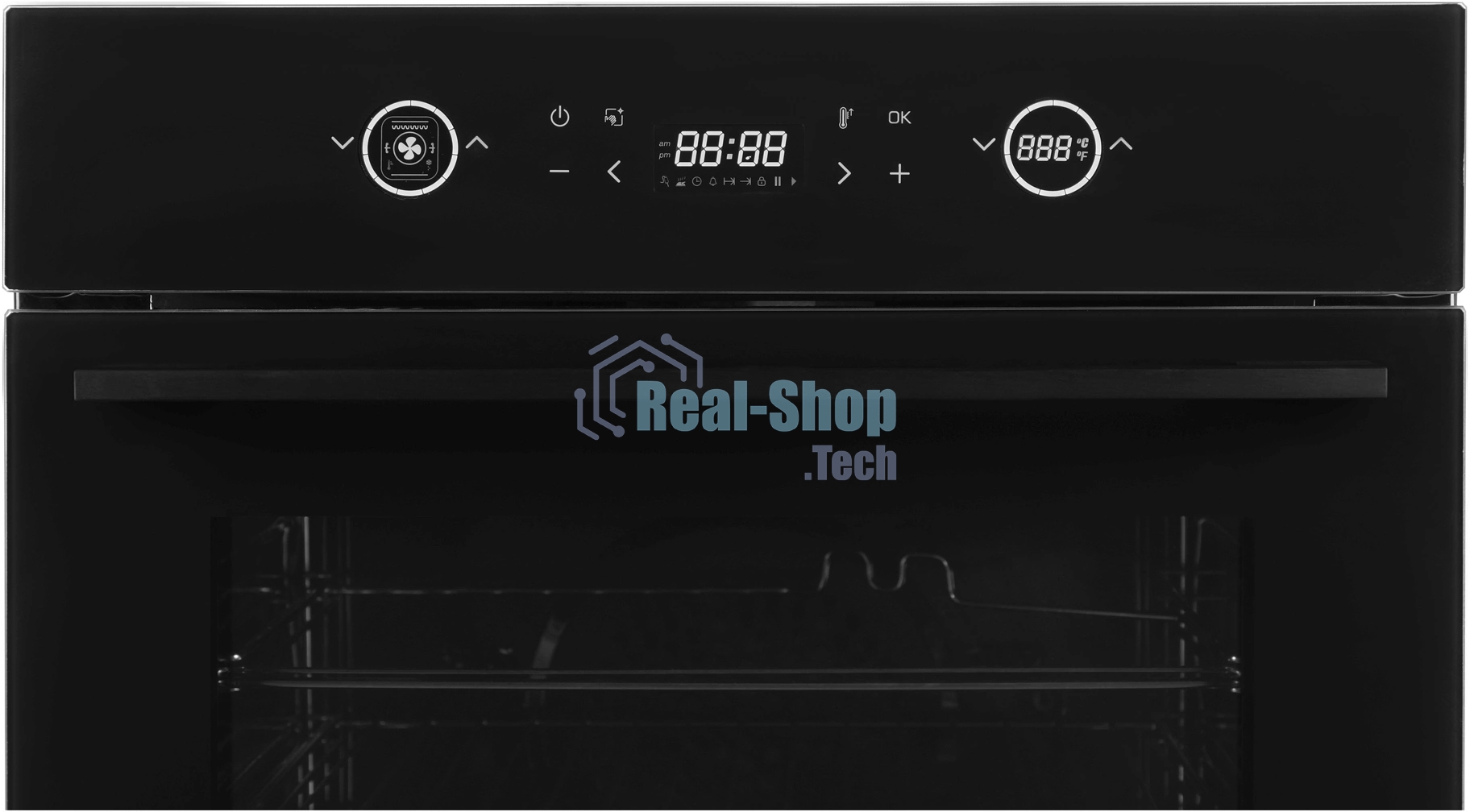 Духовой шкаф Электрический Hyundai HEO 6752 BG черное стекло