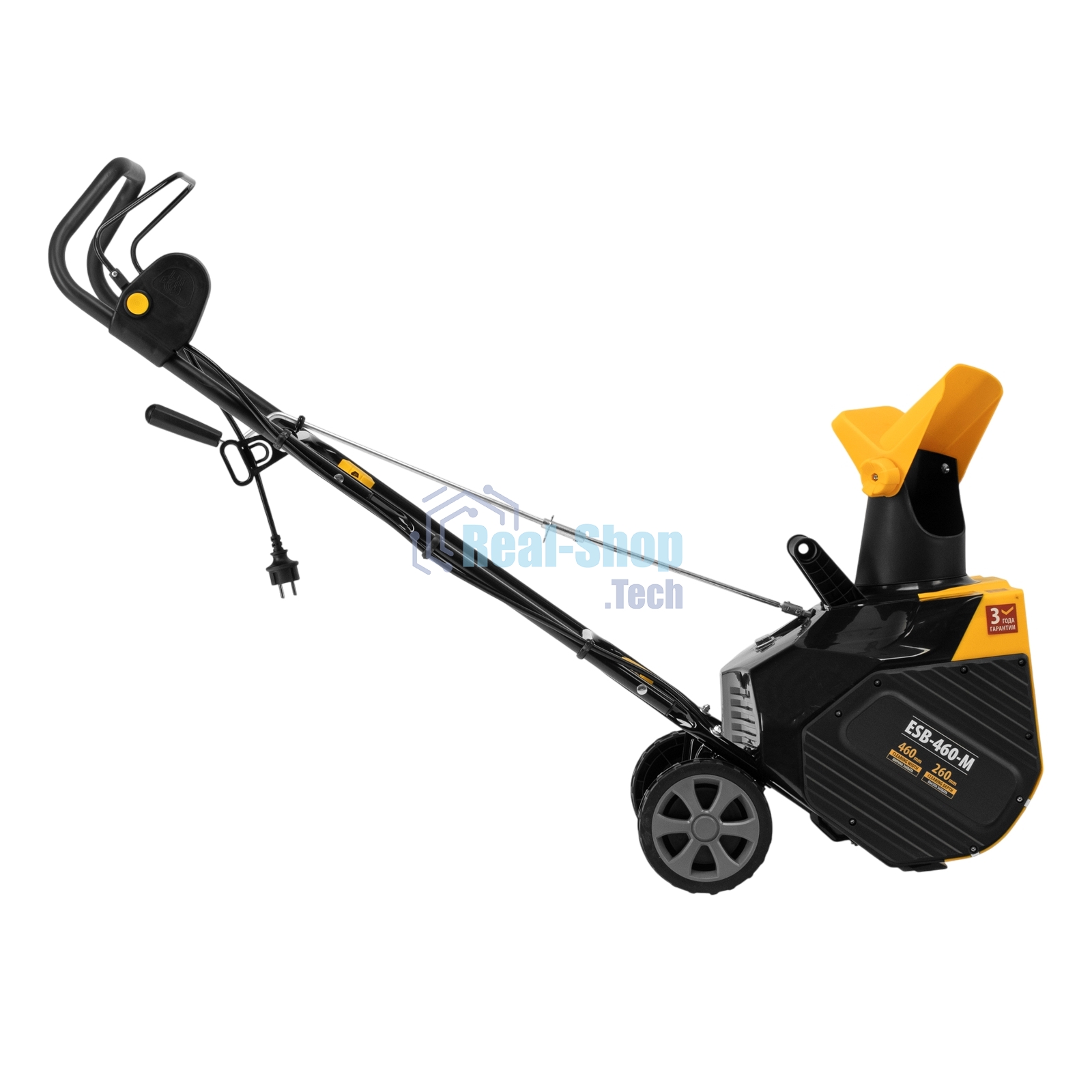 Электрическая снегоуборочная машина Denzel ESB-460-M, 1.8 кВт, металлический шнек, LED фара