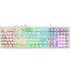 Клавиатура Defender Karon GK-129 проводная, USB Type-A, белый/зеленый