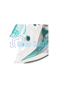 Утюг Galaxy Line GL 6127, бирюзовый, паровой, 2200 Вт, постоянный пар 50 г/мин, паровой удар 170 г/мин, функции: самоочистка, антикапля, антинакипь, функция увлажнения, вертикальное отпаривание, защита от перегрева, индикатор нагрева, керамическое покрыти