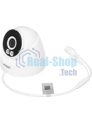 Камера видеонаблюдения Dahua DH-IPC-T3AP-IL-0280B, IP, 3 Мп, 2.8 мм, белая