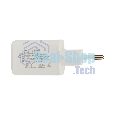 Сетевое зарядное устройство Cablexpert MP3A-PC-42, 30Вт, быстрая зарядка QC3.0/PD, 2 порта: USB и Type-C, белый, пакет