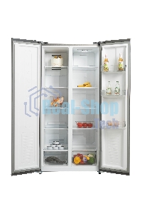 Холодильник Бирюса SBS 400 DI нержавеющая сталь двухкамерный 232/168 л морозилка слева, NoFrost, Side-by-side
