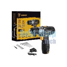 Дрель-шуруповерт аккумуляторная Deko GCD12DU3 SET2 FU-Li-Ion, 12В, 1 АКБ