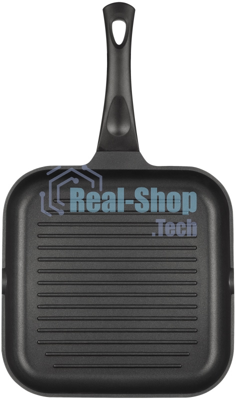Сковорода-гриль Rondell Schwarz RDA-1683 квадратная 28 см, покрытие: Xylan Plus ручка несъемная (без крышки) черный