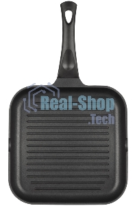 Сковорода-гриль Rondell Schwarz RDA-1683 квадратная 28 см, покрытие: Xylan Plus ручка несъемная (без крышки) черный