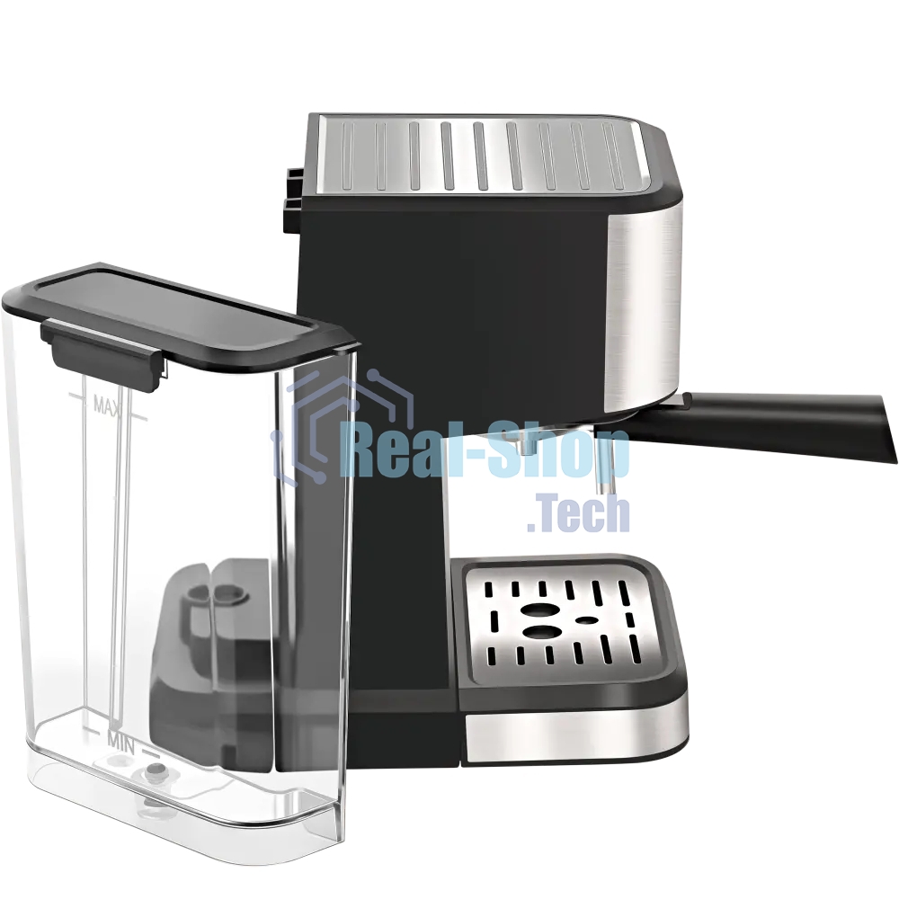 Кофеварка рожковая ARESA AR-1612 черный, исп. кофе - молотый, 1,5 л, 1100 Вт, 15 бар