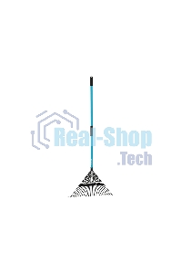 Грабли веерные стальные, 570х1520 мм, 24 зуба, фибергласовый черенок, ПВХ накладка, LUXE Palisad