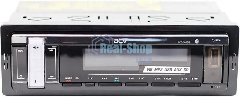 Автомагнитола ACV AVS-914BG, 1 DIN, Bluetooth, USB Type-A, AUX