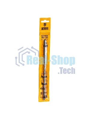 Бур по бетону Denzel двойная спираль, Cobalt W-tip, 8x210 мм, SDS PLUS