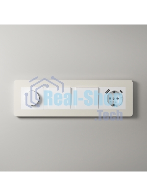 Рамка на 4 поста WERKEL Split (айвори/белый, soft-touch) W0043066