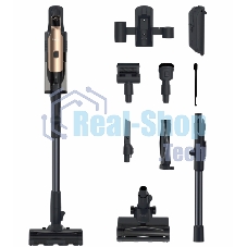 Пылесос вертикальный Haier C6 Flexi антрацит/золотистый, питание от аккумулятора, 250 Вт, уборка сухая, пылесборник 0.7 л