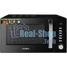 Микроволновая печь Hyundai HYM-D3028 черный/серебристый, 23 л, 900 Вт, переключатели - кнопки/поворотный механизм