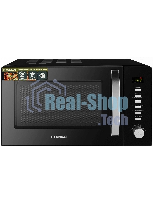Микроволновая печь Hyundai HYM-D3028 черный/серебристый, 23 л, 900 Вт, переключатели - кнопки/поворотный механизм