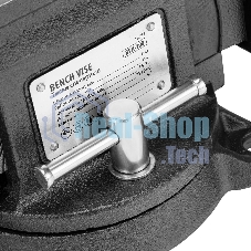 Тиски слесарные Denzel BVH-100 100 мм, поворотные, стальная направляющая, с наковальней