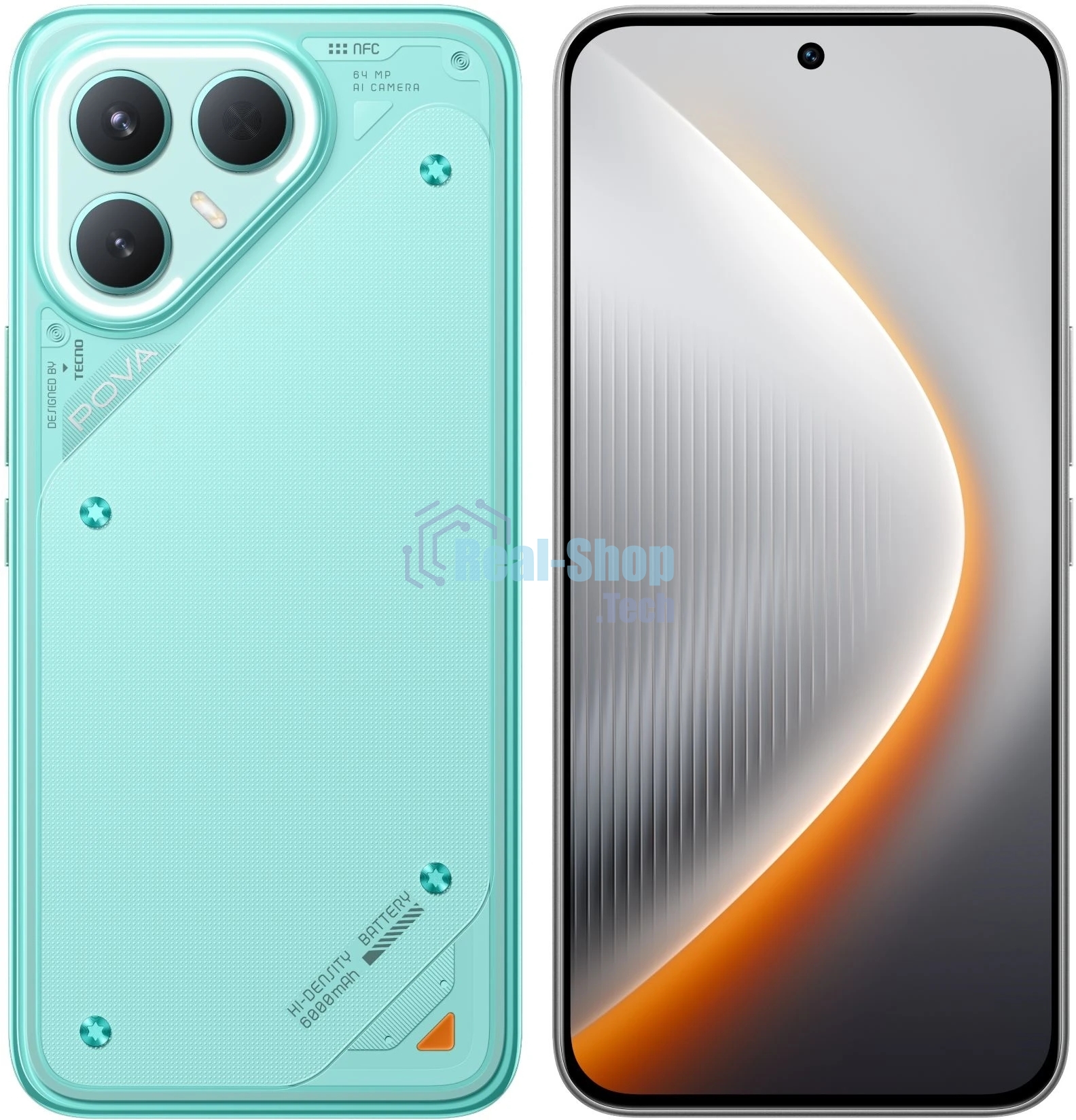 Смартфон Tecno Pova 7 Pro 5G 8/256Gb, бирюзовый