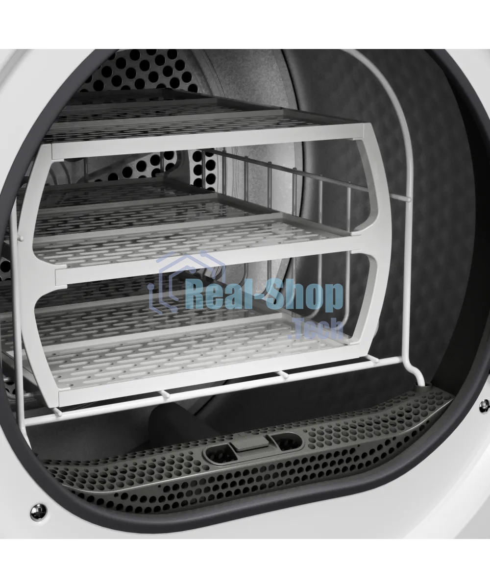 Сушильная машина Kuppersberg DM 593 W, High-Tech, загрузка 8 кг, 15 программ, тепловой насос, электронное кнопочное управление, корзина для сушки, блокировка от детей, энергоэффективность А++, белый