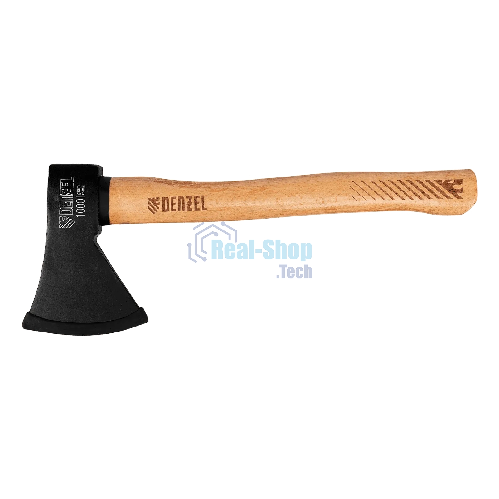 Топор Denzel 1000 г, кованый, буковое топорище