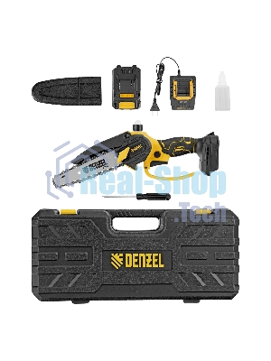 Цепная мини-пила аккумуляторная бесщет. Denzel CCS-150, шина 150 мм, Li-Ion, 20 В
