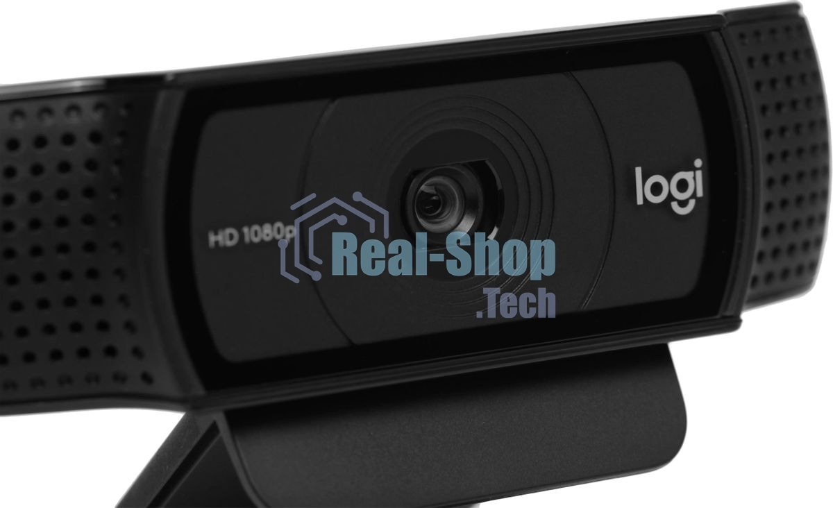 Веб-камера Logitech C920 1920x1080, 30 кадр/с, USB Type-A, микрофон (2 шт, шумоподавление), автоматическая фокусировка, автоосвещение, универсальное крепление