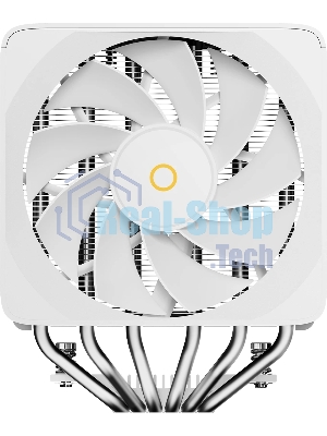 Кулер для процессора CPU Cooler Ocypus Delta A62 EX WH Digital (250W, 4-pin PWM, LED temp., 160mm, Al/Cu, 6x6mm, 2x120mm, 70CFM, 31dBA, 1800RPM, S: 1851/1700/1200/115X, AM5/AM4, white)