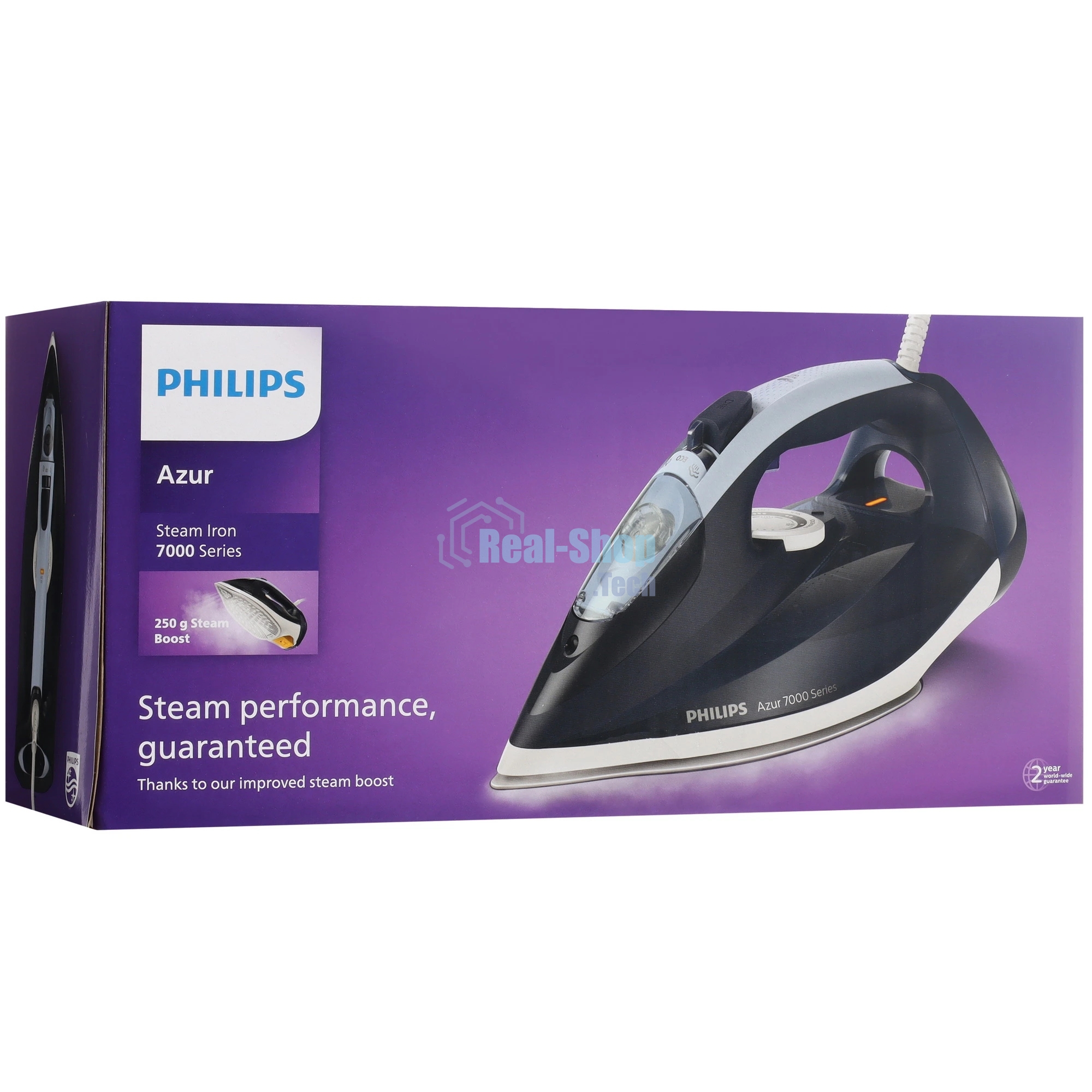 Утюг Philips DST7030/20 синий, 2800 Вт, 50 г/мин, 250 г/мин, 300 мл