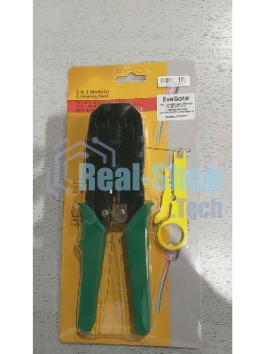 Инструмент HT- 2007 Exegate для обжима RJ-45, RJ-11/12, с инструментом. для зачистки в комплекте
