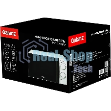 Микроволновая печь Galanz MOS-1706MW белый, 17 л, 700 Вт, переключатели - поворотный механизм