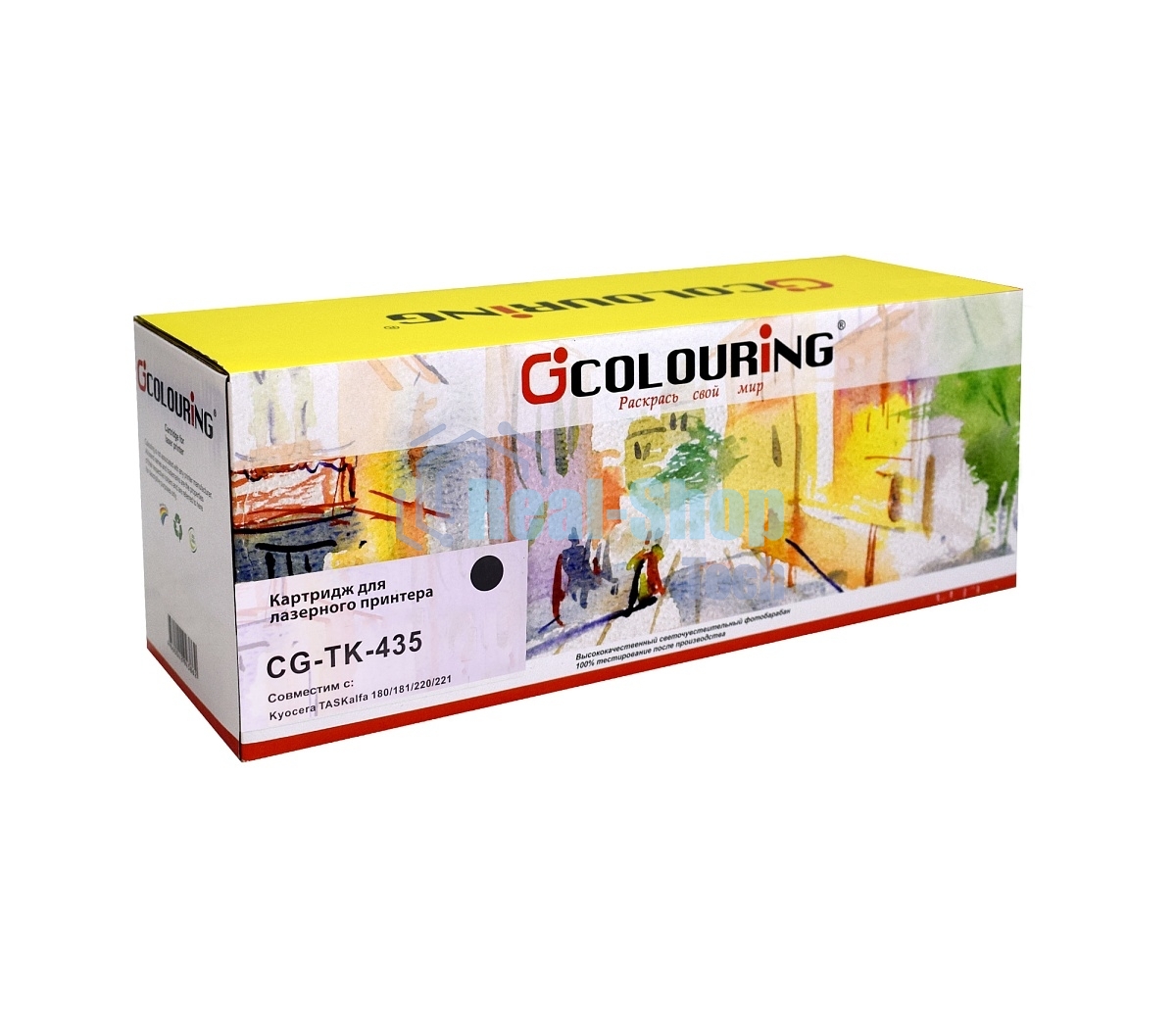Тонер Colouring-туба CG-TK-435 черный (15000 копий + бункер отработанного тонера) для Kyocera Mita 180/181/220/221