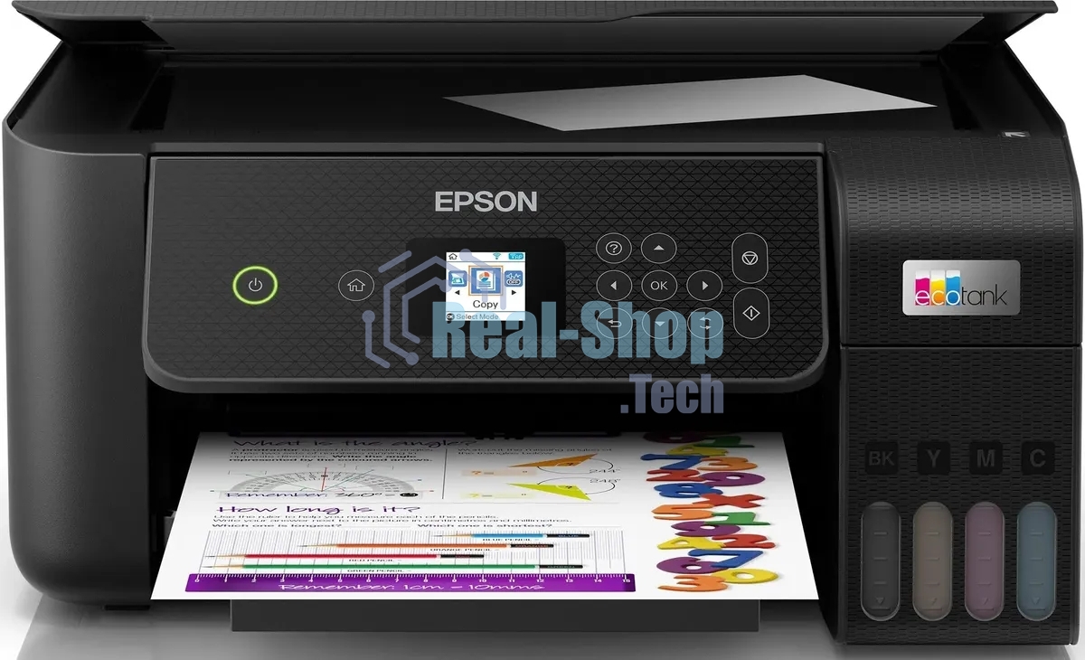 МФУ струйное Epson L3260, A4, цветной, печ. до 33 стр/мин. (ч/б) до 15 стр/мин. (цвет), 1440 x 5760 dpi (печать) 1200x2400dpi (скан.), USB, Wi-Fi, Air Print, Mopria