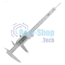 Электронный штангенциркуль Deli DL91200 200мм, метрическая/дюймовая конвертация, нержавеющая сталь, 3 кнопочное управление, светодиодный дисплей, 1,5В SR44.