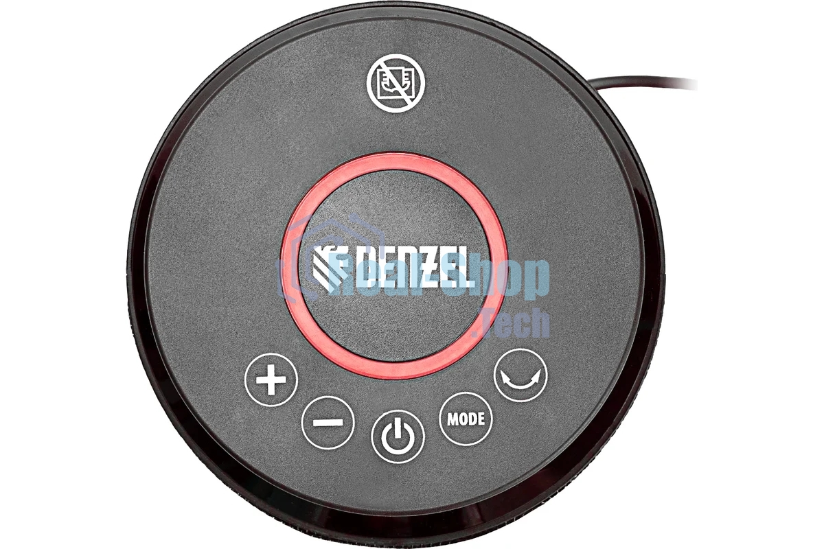 Тепловентилятор керамический Denzel DTFC-2000, 1000/2000 Вт, 20 м2, пульт, 3 режима, термостат