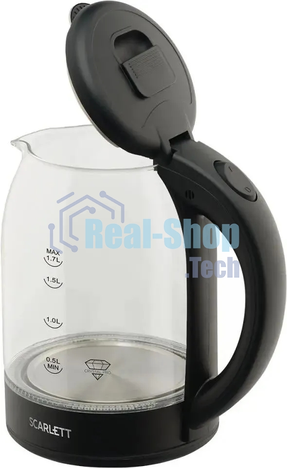 Чайник электрический Scarlett SC-EK27G90 черный Мощность, Вт: 1800; Объем, л: 1.7