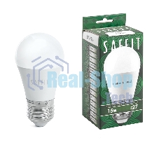 Лампа светодиодная SAFFIT SBG4515 LED 15вт Е27 теплый матовый шар
