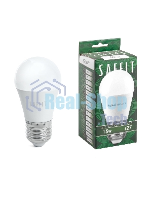 Лампа светодиодная SAFFIT SBG4515 LED 15вт Е27 теплый матовый шар