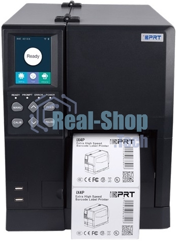 Принтер этикеток термотрансферный iDPRT iX4P Industrial 600 dpi, 102 мм/cек, USB, RS232, USB Host, Ethernet RJ-45, черный