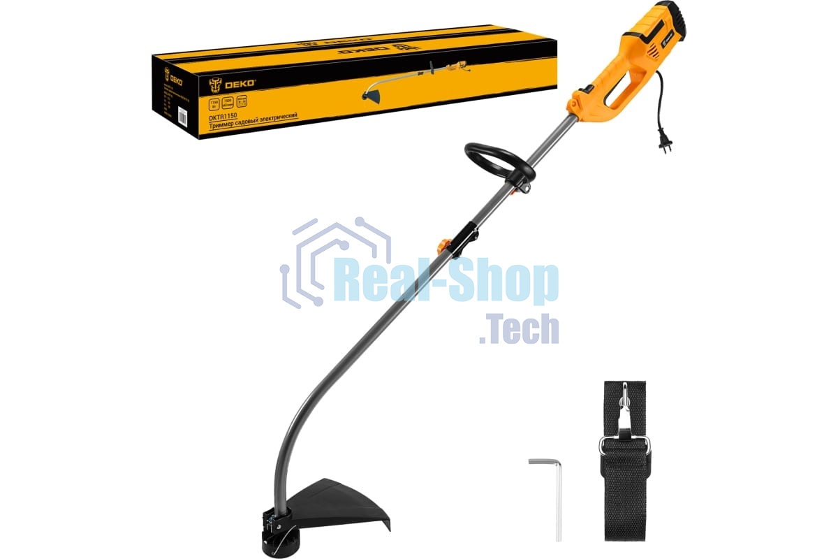 Триммер электрический Deko DKTR1150 1150Вт разбор.штан. реж.эл.:леска упак.:1шт.
