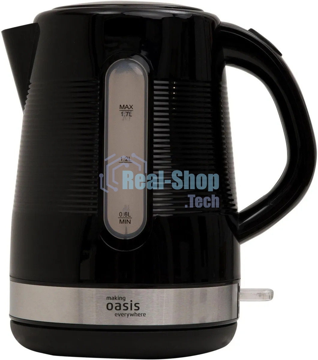Чайник электрический Oasis making everywhere K-1PB 1.7 л, 2200 Вт, черный