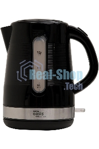 Чайник электрический Oasis making everywhere K-1PB 1.7 л, 2200 Вт, черный
