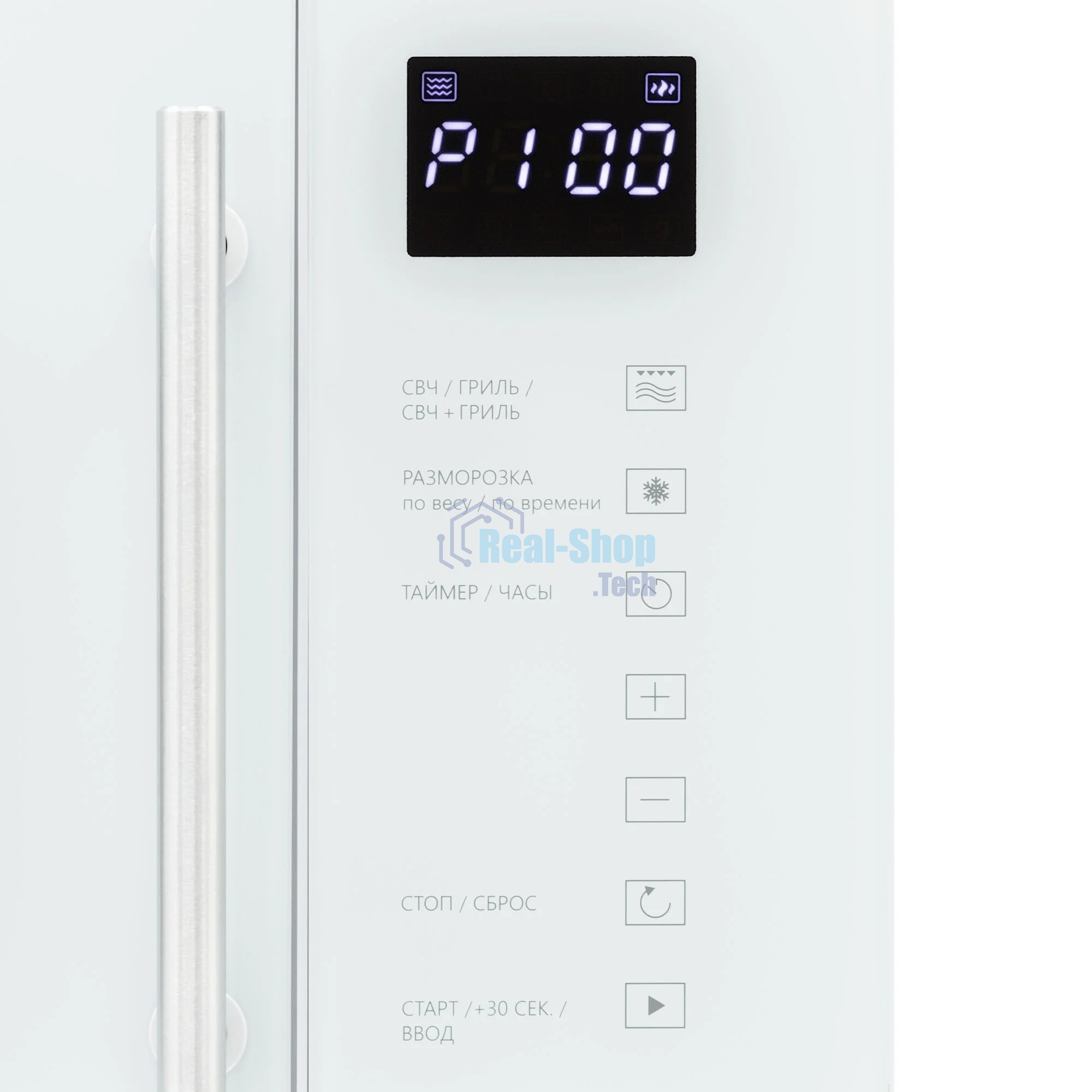 Микроволновая печь встраиваемая Krona RIFLESSO 60 WH V2 белое стекло, 25 л, 900 Вт, переключатели - сенсор