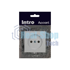 Розетка Intro Accent 6-201-01 2Р 16А-250В IP20 СУ AL/CU белый Б0063653